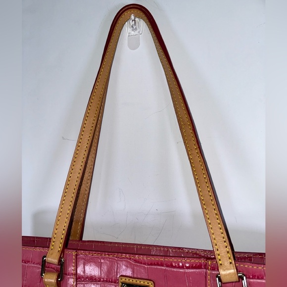 Dooney & Bourke Pink Croc-Embossed Tote Bag - Picture 7 of 12